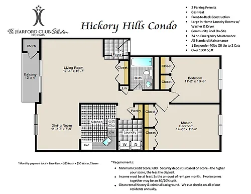 Floor plan 1st Floor- Hardwood Flooring