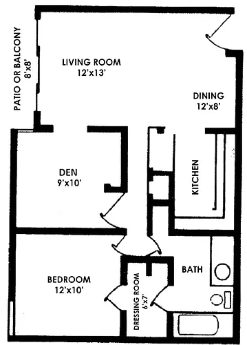 Floor plan The Thurber with Den