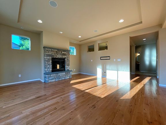Family room with gas fireplace