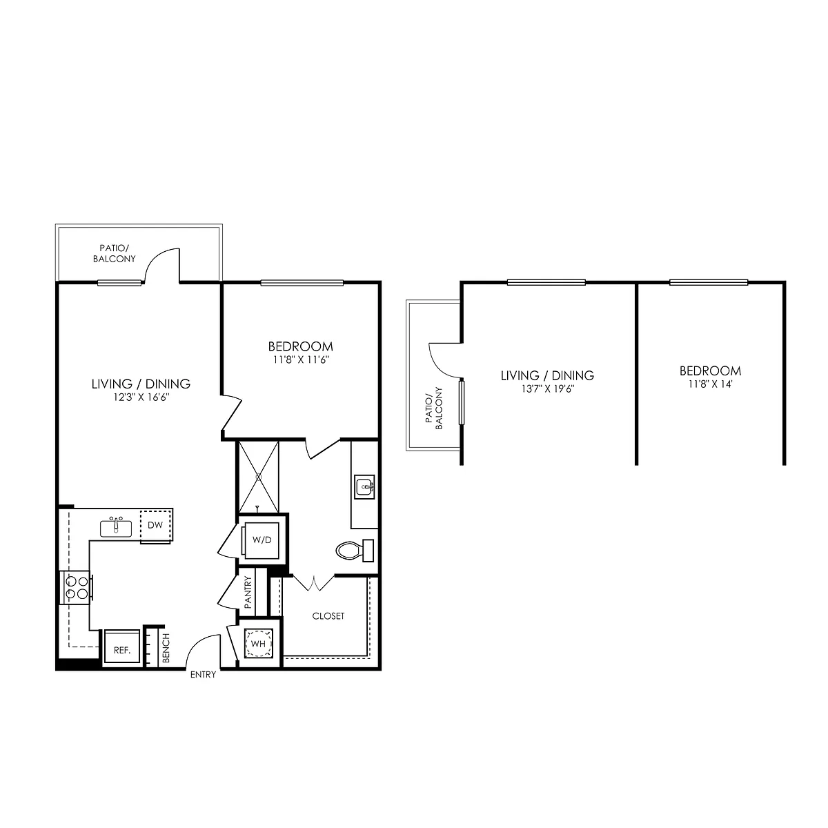Floor plan A2- 1X1