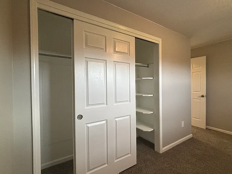 Spacious closets have great storage!