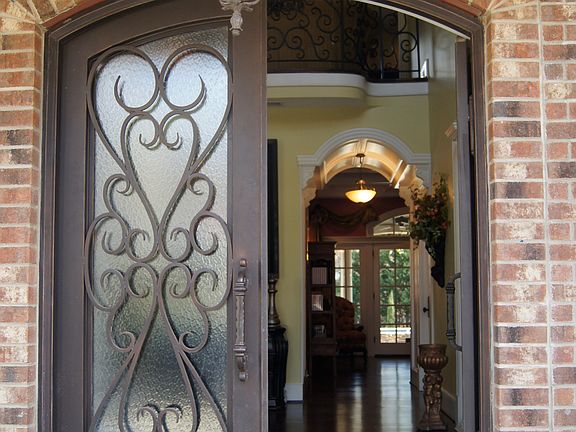 French ornate iron front drs