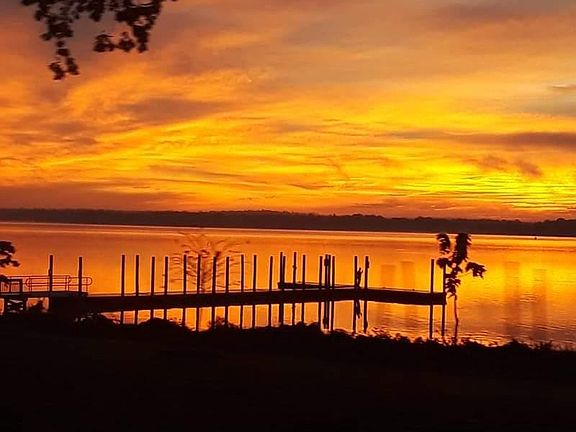 Sunset on the Potomac blocks away from unit.