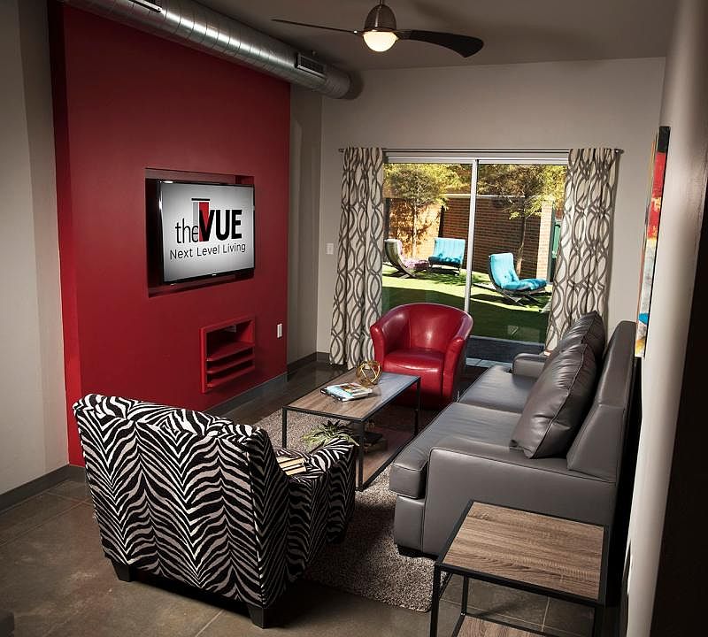 Living area with provided furniture