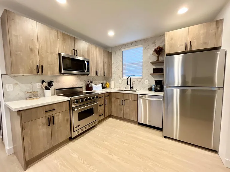 Smart design, modern convenience: Our kitchen is a hub of culinary inspiration.