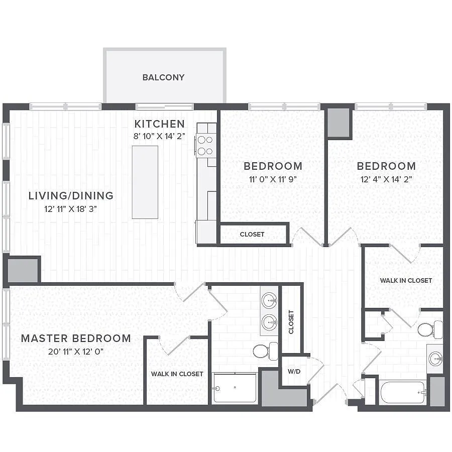 Floor plan 3B2BA-3A