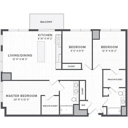 Floor plan 3B2BA-3A