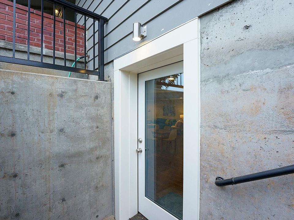 The front door of the apartment