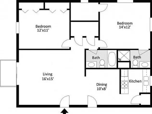 Southwinds 2 Bedroom, 2 Bathroom 2D Southwinds 2 Bedroom, 2 Bathroom 2D