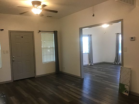 Front living room & dining room/den.