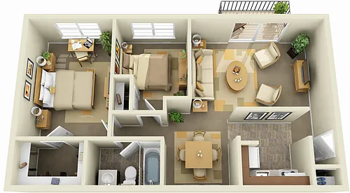 Floor plan 2 Bedroom