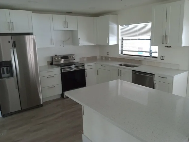 Renovated Kitchen. Just need to add the backsplash and Microwave