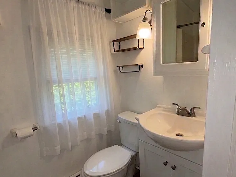 Bathroom with stall shower