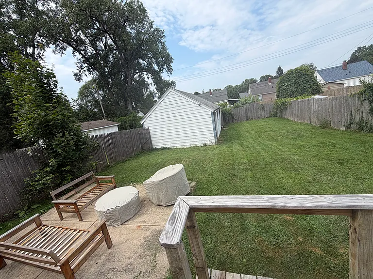 View of the backyard