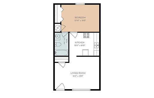 Floor plan One Bedroom