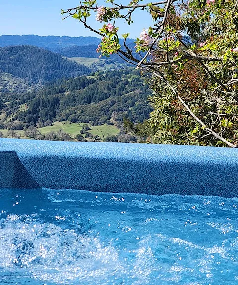Jacuzzi with views.
