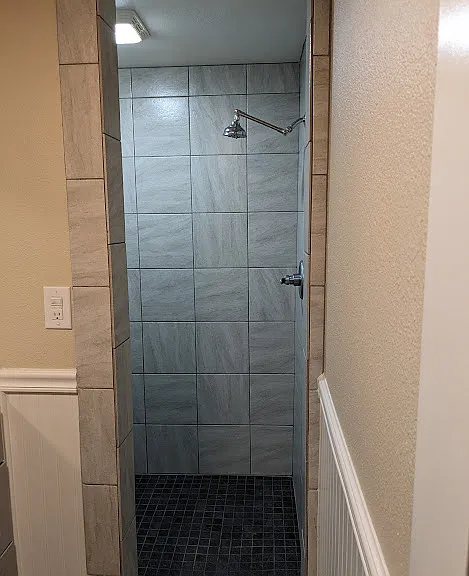 Downstairs shower.
