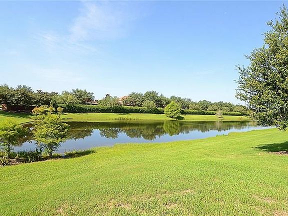 View of pond to rear of home