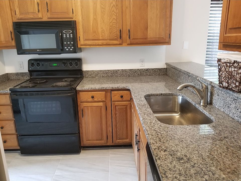 Kitchen with granite counters
