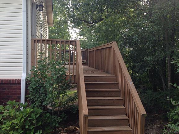 Stairs to side deck