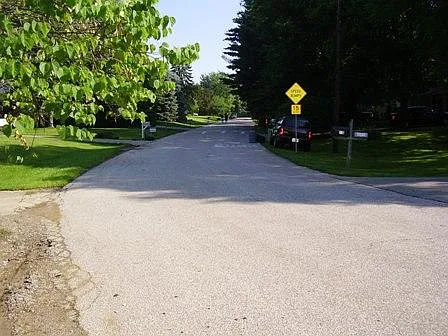 Street view to north from driveway. It's a nice quiet neighborhood