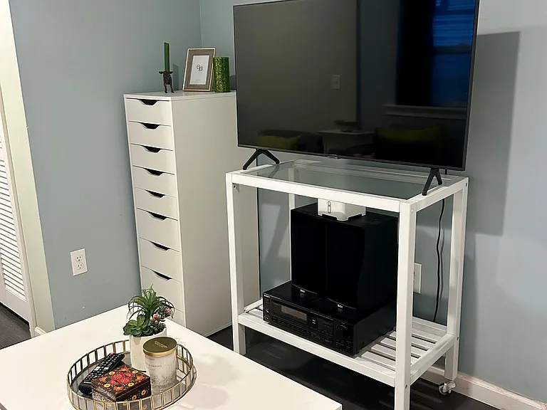 Media center with TV, Sonos and internet.