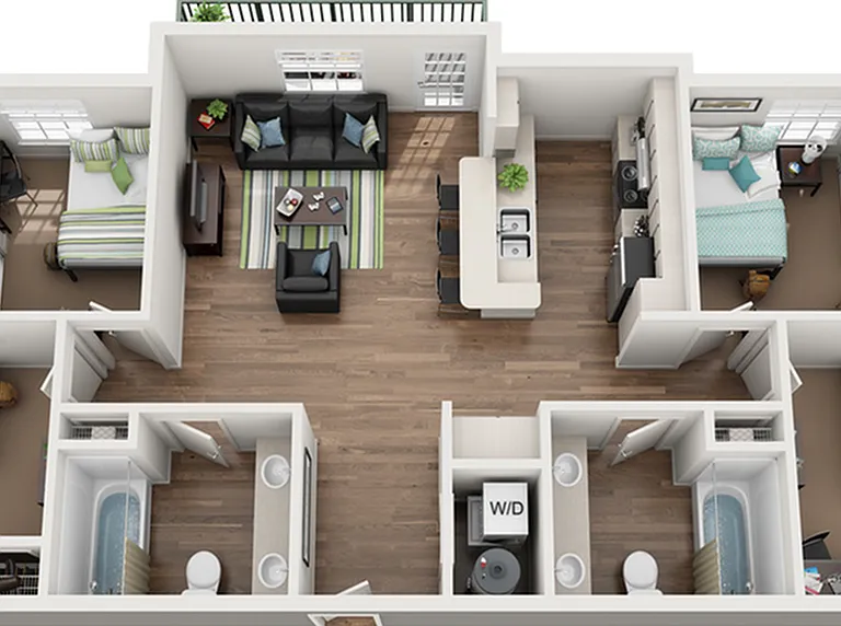 D2: 4 Bed 2 Bath D2: 4 Bed 2 Bath