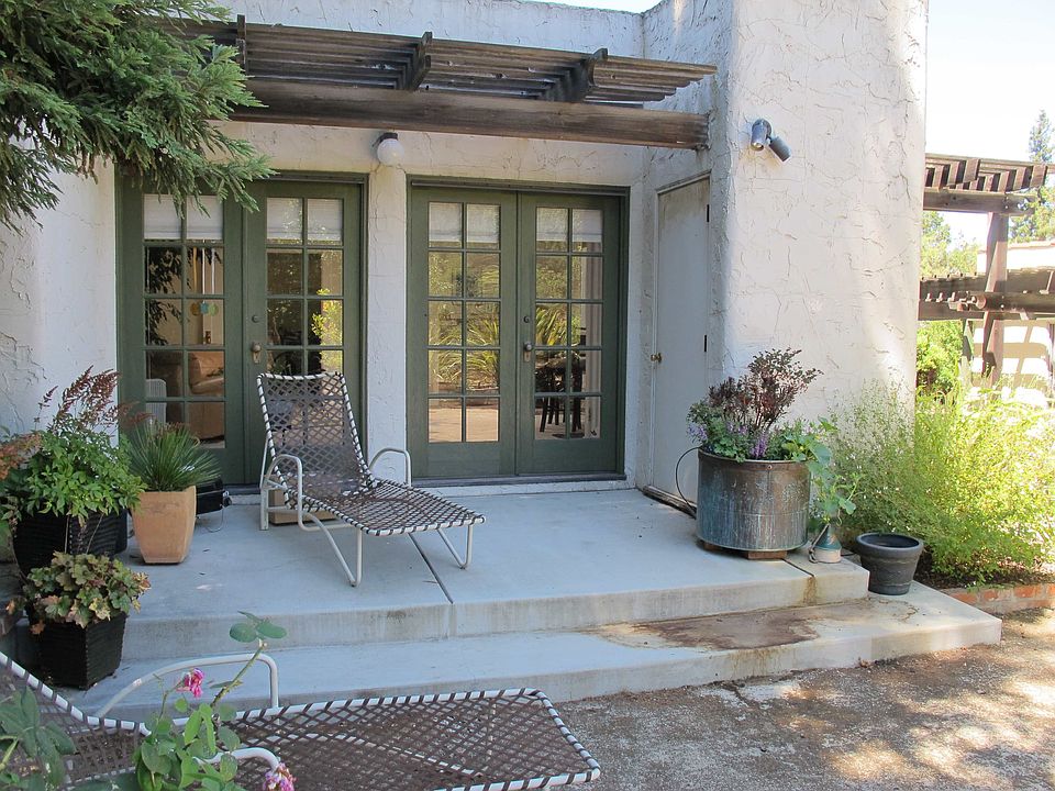 Porch overlooking back yard