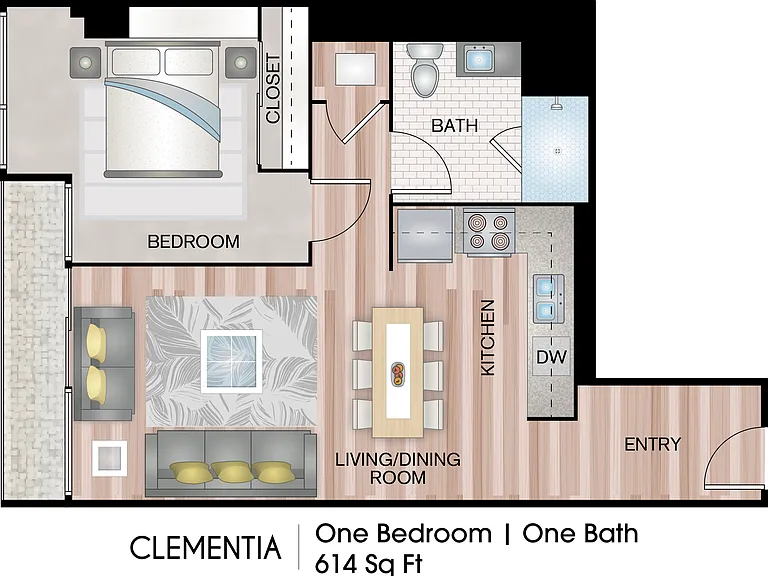 614 Sq Ft 614 Sq Ft