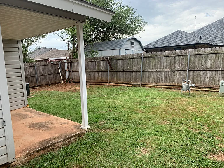 Back yard and second porch