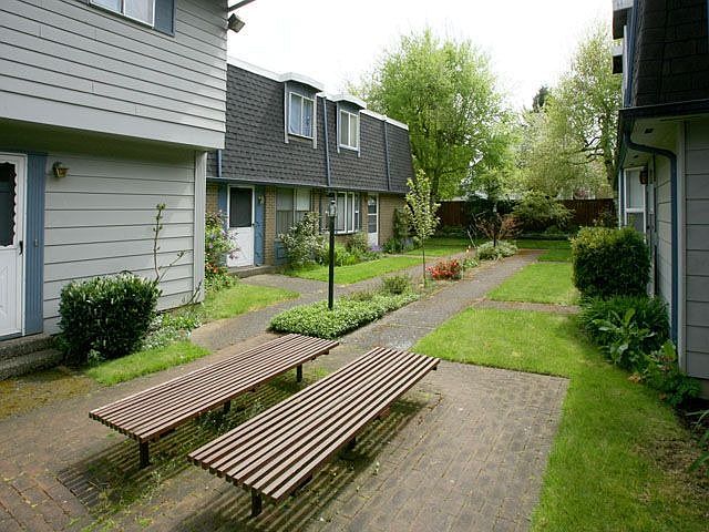 Quiet places to sit and a community garden!