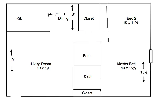 Floor plan Two Bedroom