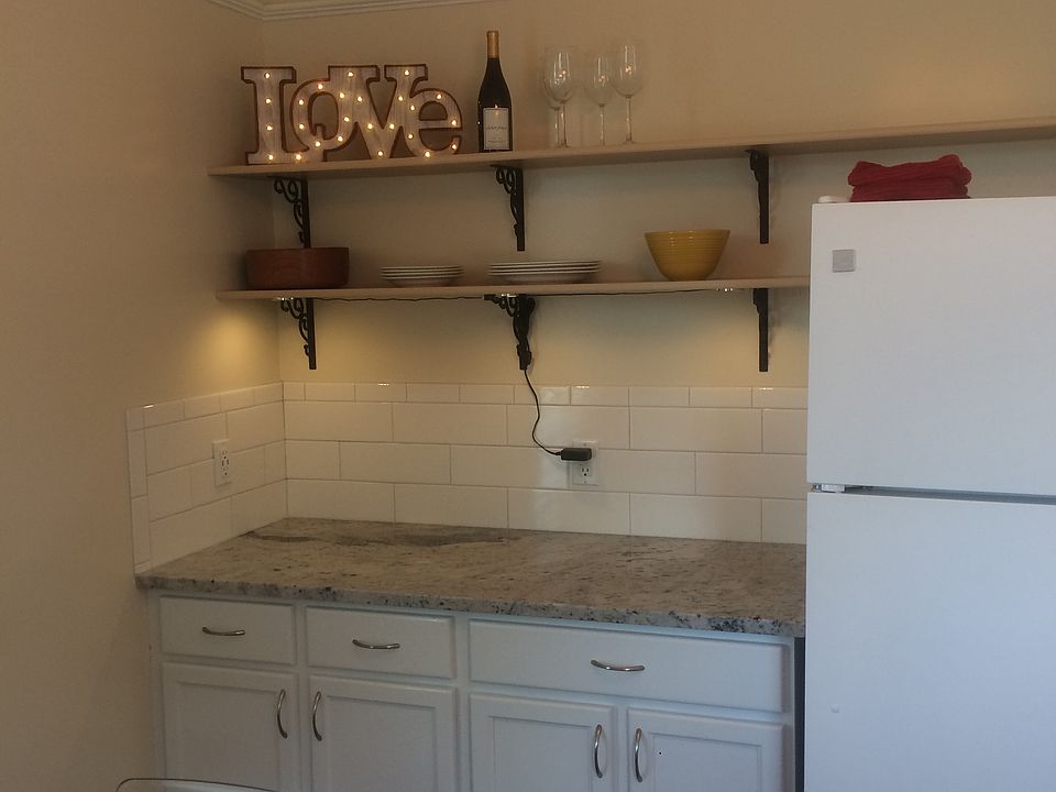 Kitchen with new granite countertops