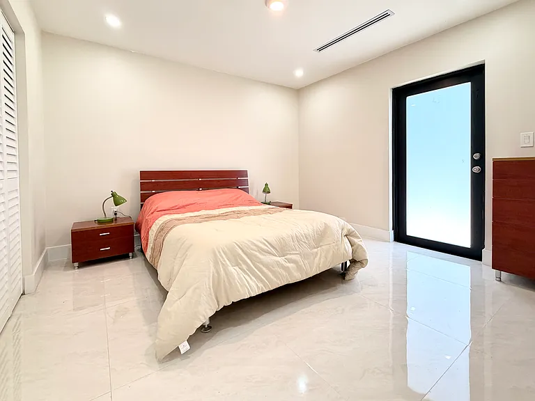Master bedroom with huge wall to wall closet