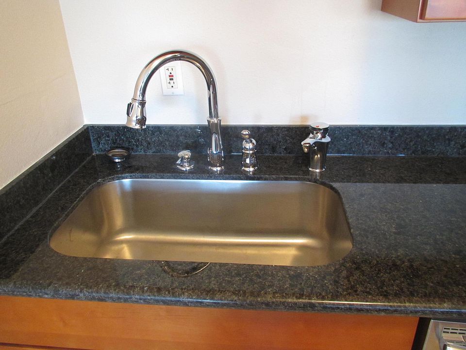 Kitchen with hot water dispenser