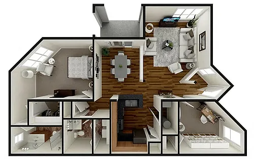 Floor plan One Bedroom