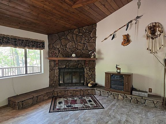 Wood burning fireplace