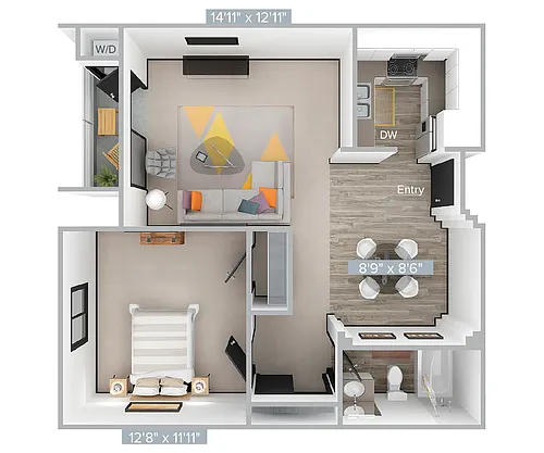 Floor plan E_1B1B_651SF-Stand