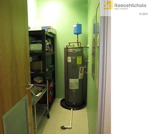 Storage room w/ new hot water heater