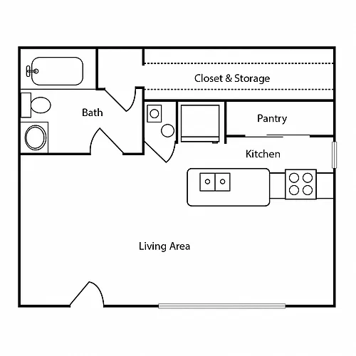 Floor plan Sundown Studio