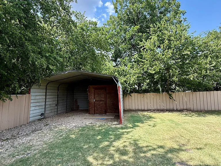 Backyard storage shed and/or carport