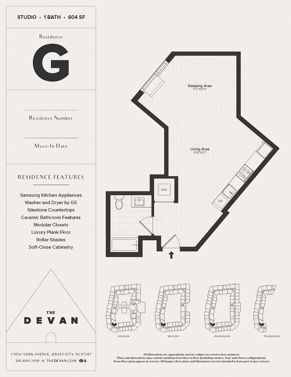 Floor plan Studio G