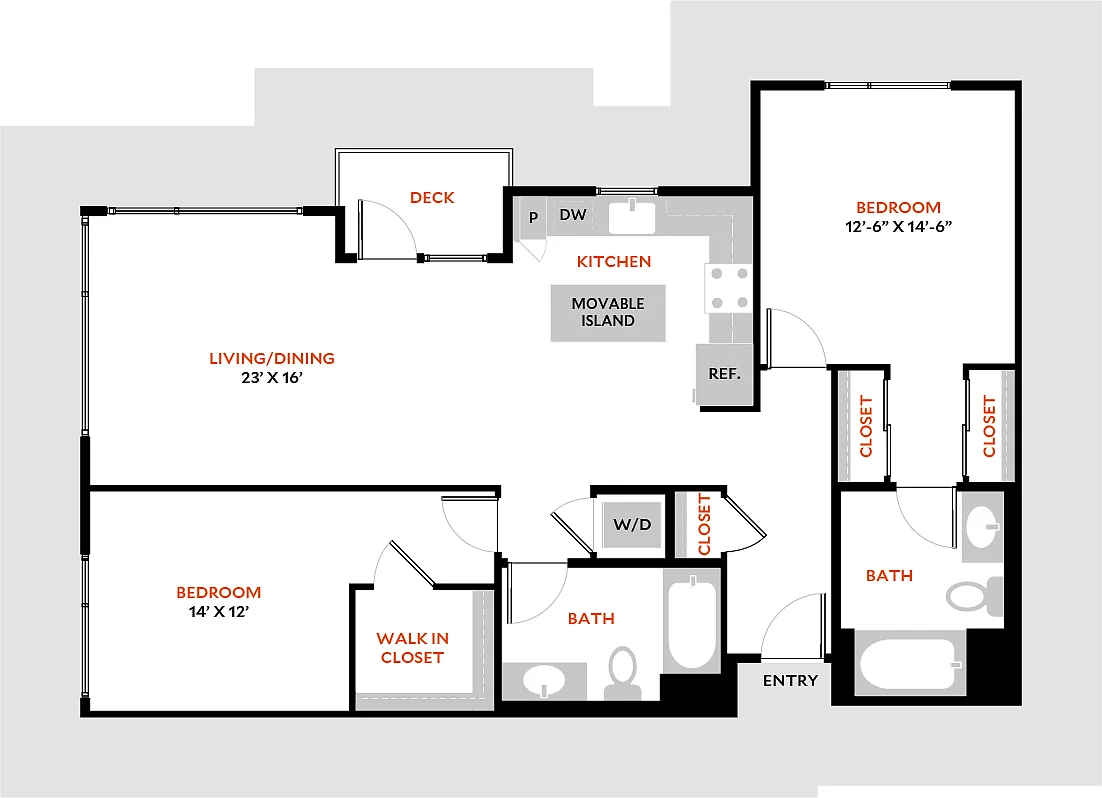 Floor plan Plan 2J