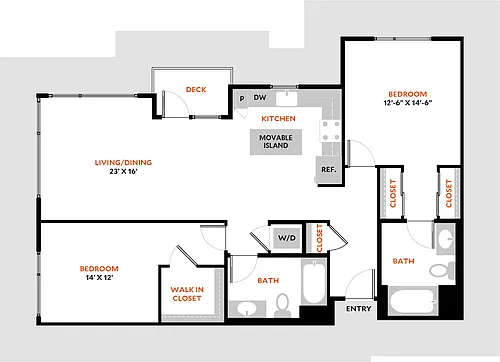 Floor plan Plan 2J