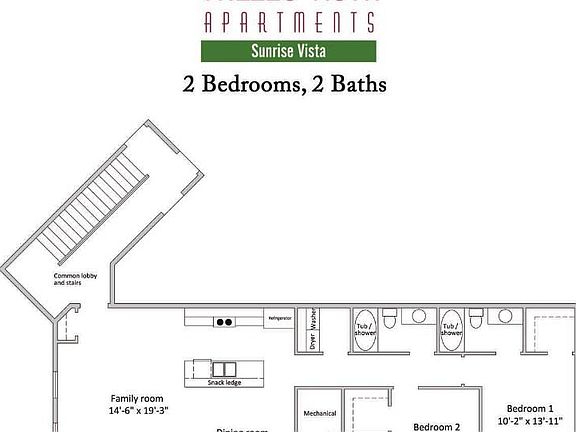 2bd/2ba, 1095 Sqft