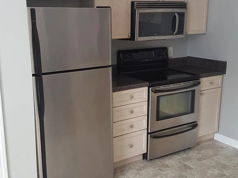Kitchen with stainless appliances