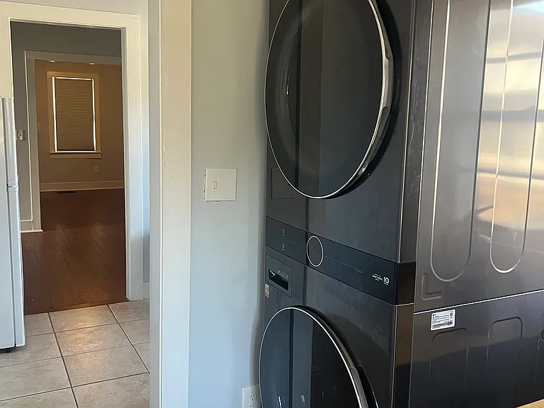 Full size washer and dryer.