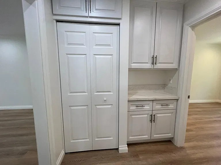 Washer & Dryer Cabinet, more quartz stone countertops.