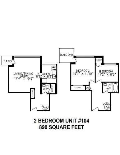 Floor plan 2 Bedroom