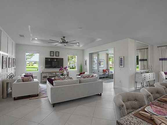 Arlington Model Floor plan at On Top of the World Communities Living Area towards living area